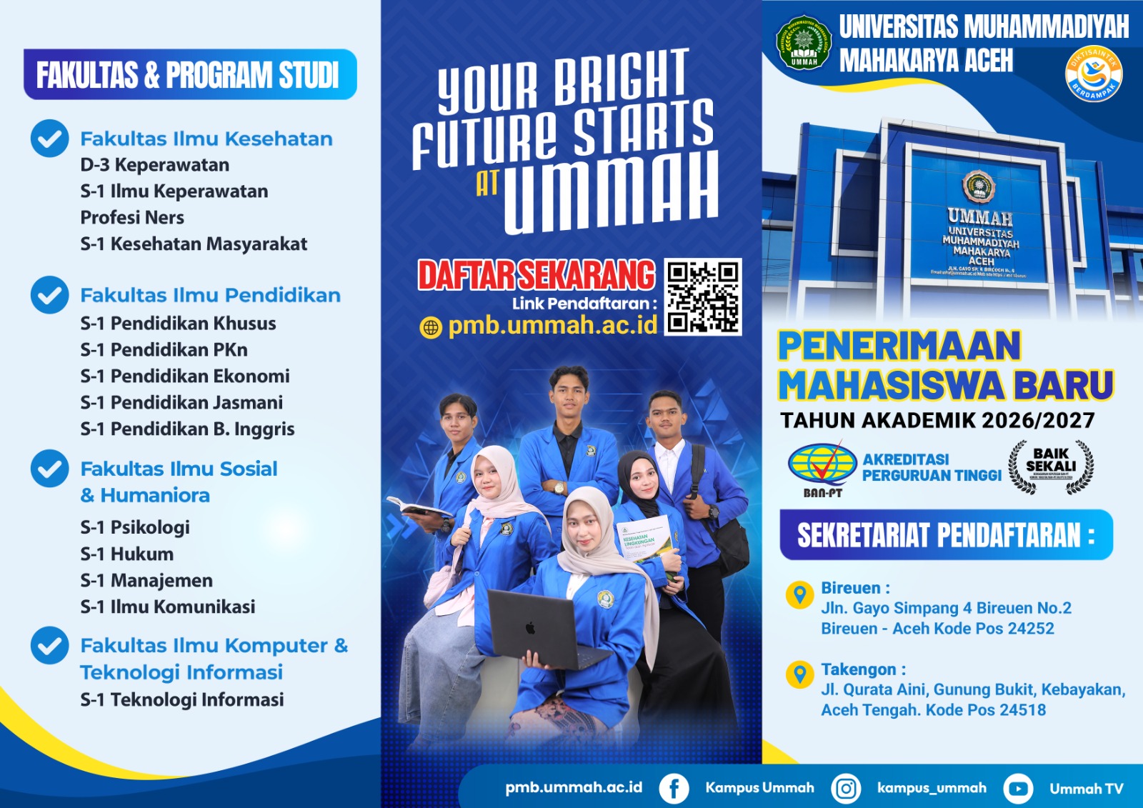 Brosur Penerimaaan Mahasiswa Baru Tahun Akademik 2026/2027